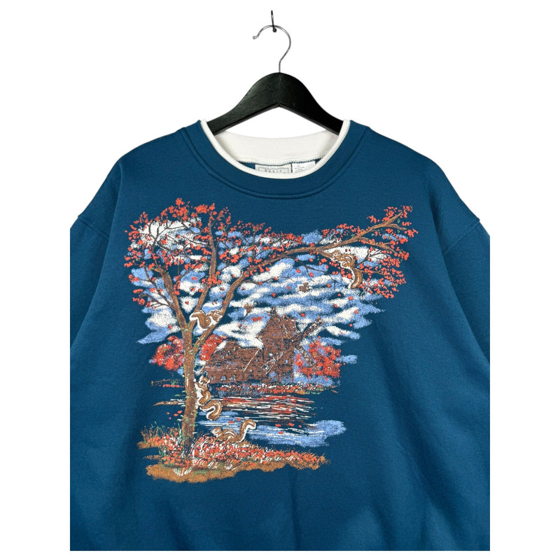 Vintage Autumn Cabin Crewneck