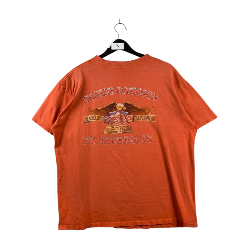 Vintage Harley Davidson Ft. Myers Florida Flames T-Shirt