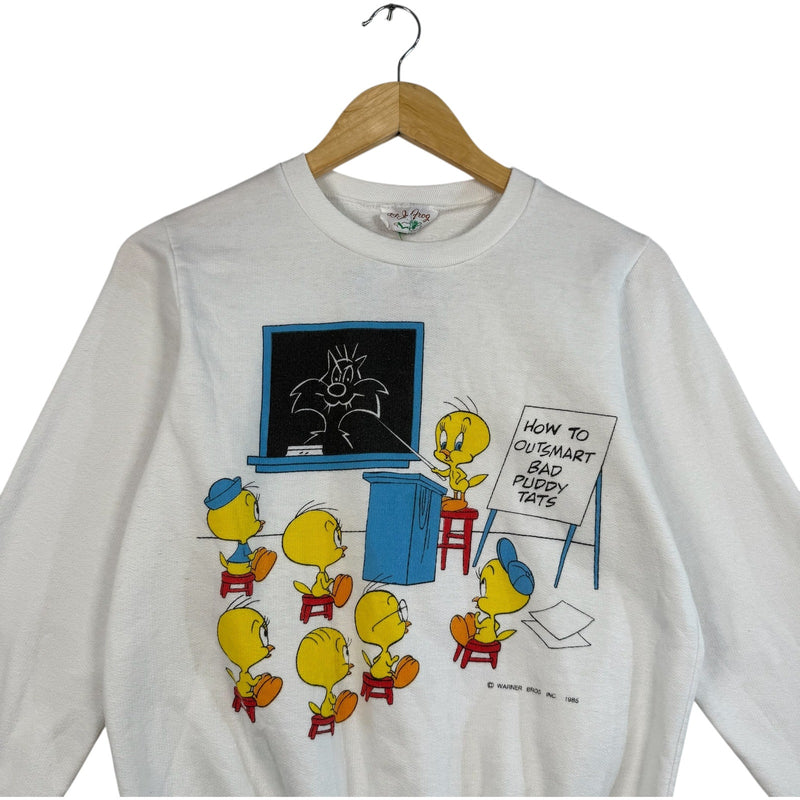 Vintage Tweety Bird "Outsmart Bad Puddy Tats" Crewneck 1985