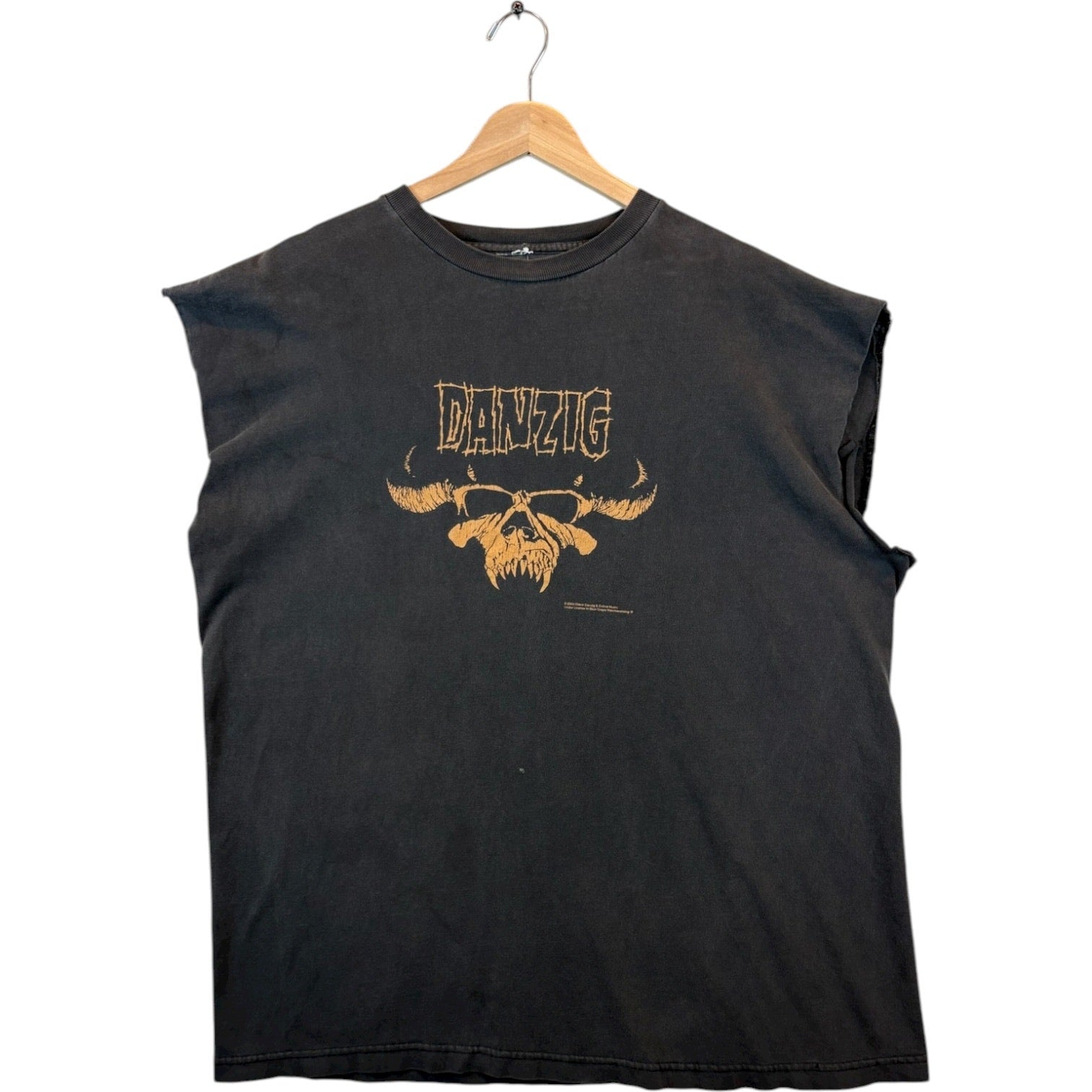 Vintage Danzig Skull Cut-out Muscle Sleeve Tank Top