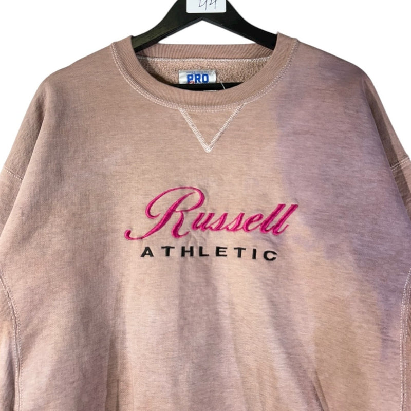 Vintage Russell Athletic Embroidered Spell Out Logo Crewneck
