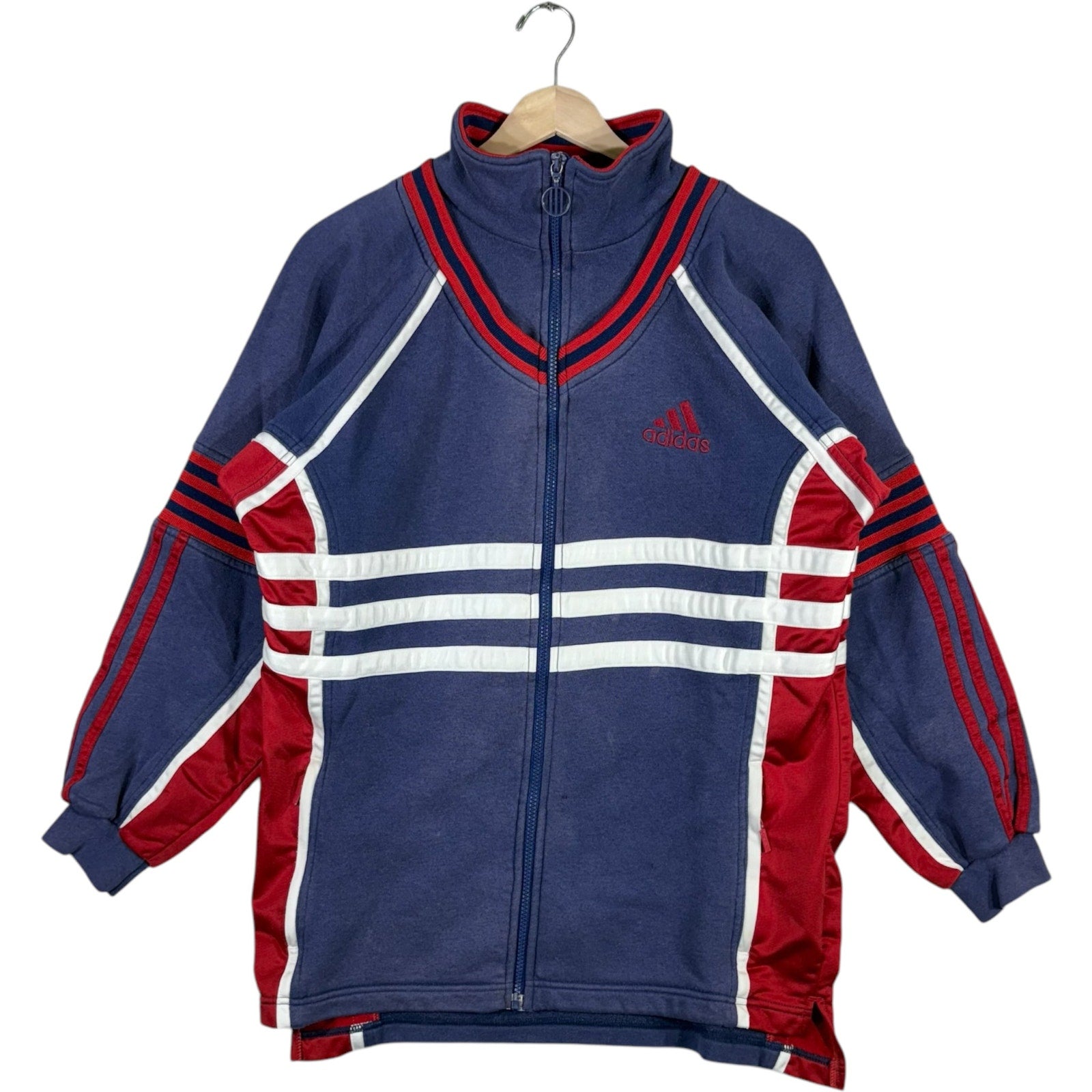 Vintage Adidas Striped Full Zip Track Jacket