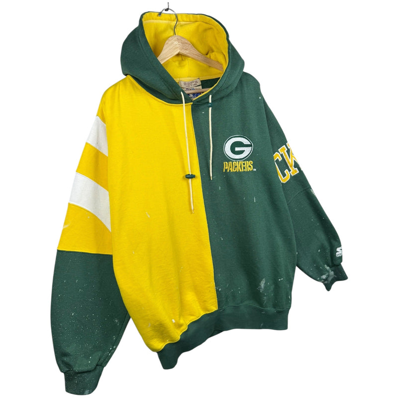 Vintage Starter Green Bay Packers Colorblock NFL Hoodie