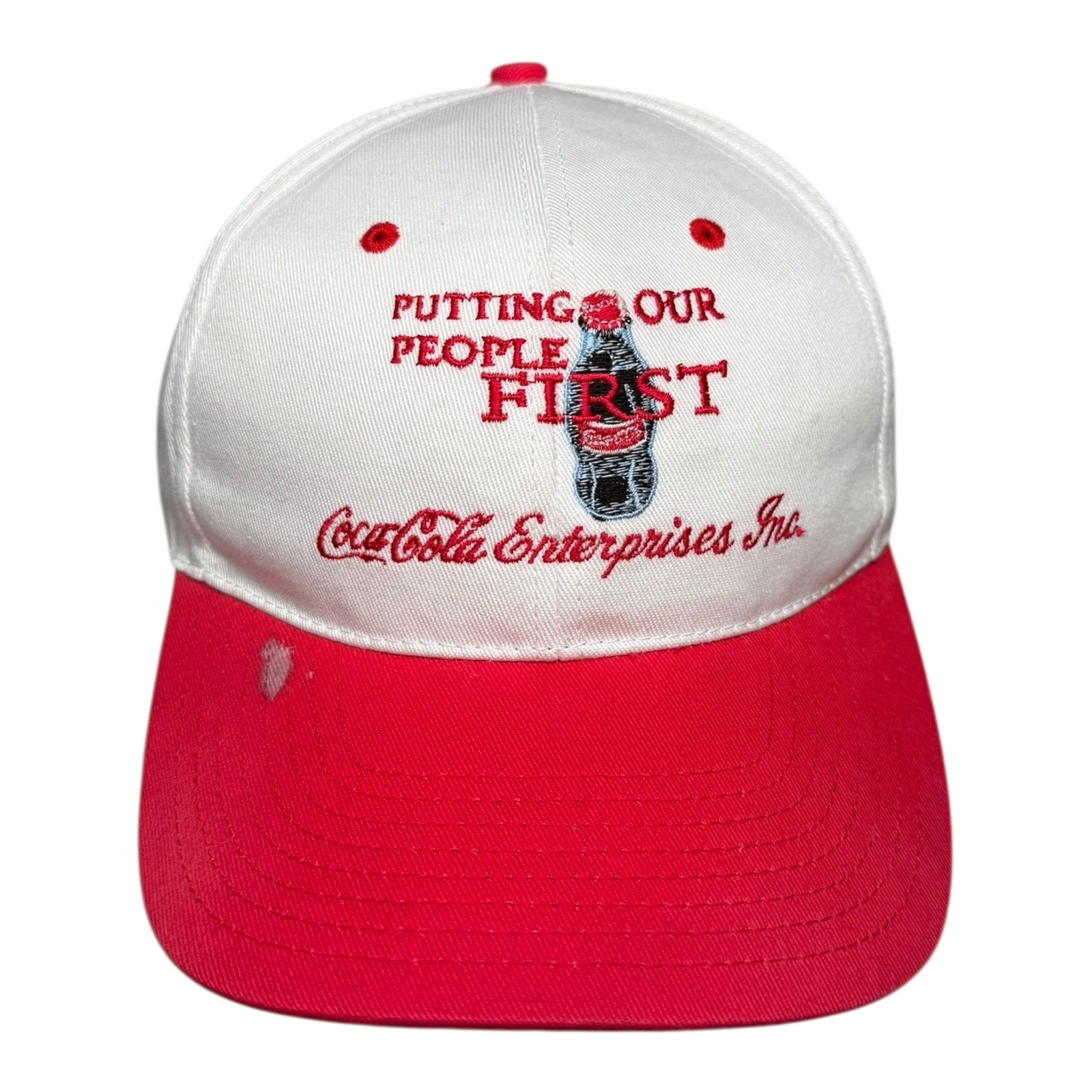 Vintage Coca-Cola "Putting Our People First" Toppers Snapback Hat