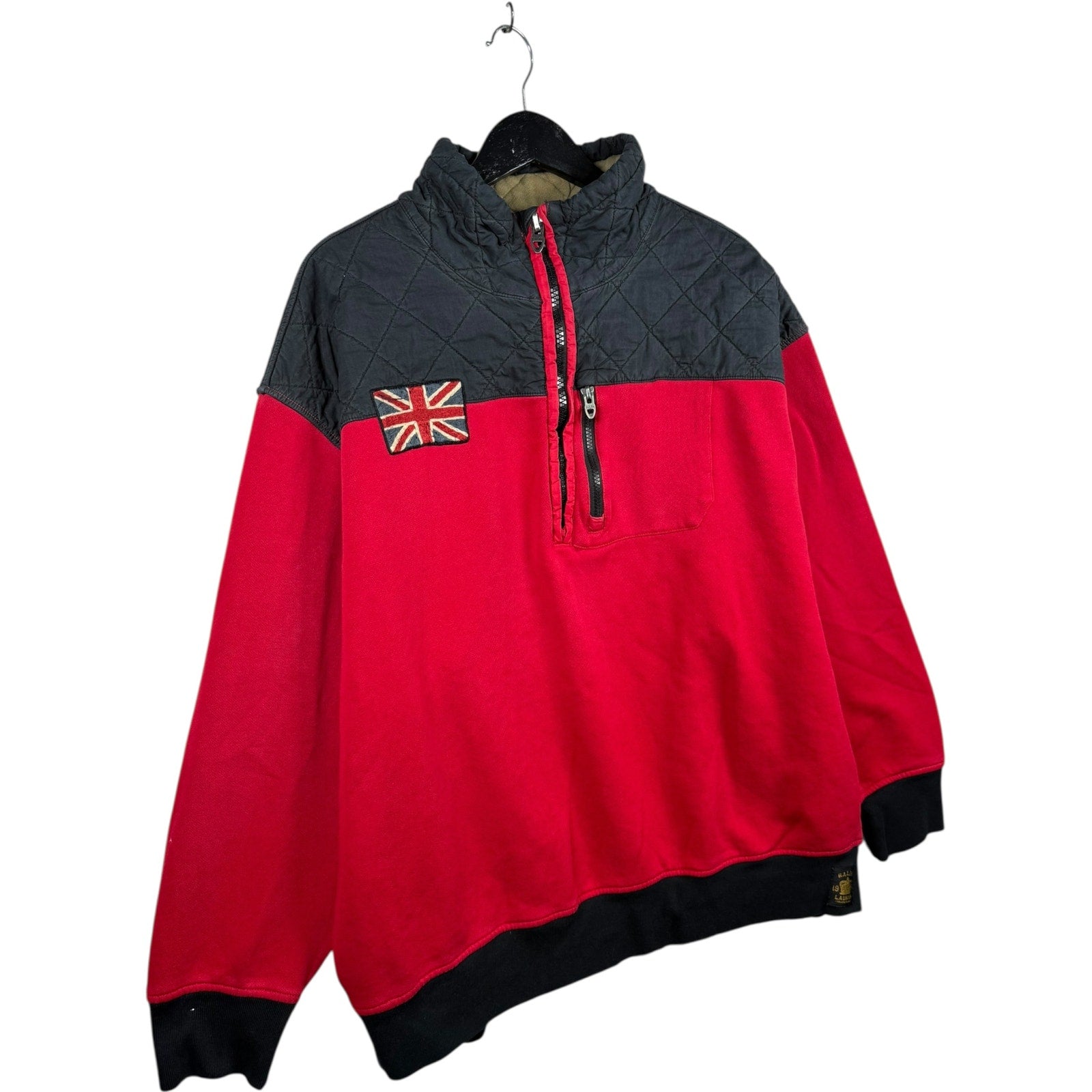 Vintage Polo Ralph Lauren Quilted Half Zip Pullover Sweatshirt