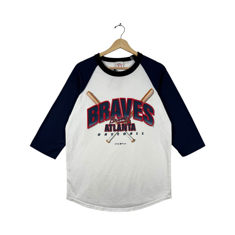 Vintage Braves Atlanta Baseball MLB 3/4 Sleeve T-Shirt