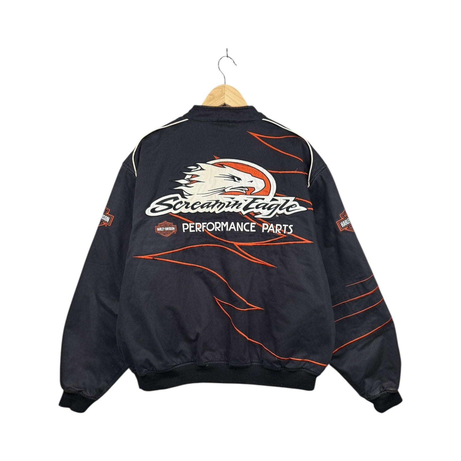 Vintage Harley Davidson Eagle Graphic Racing Jacket