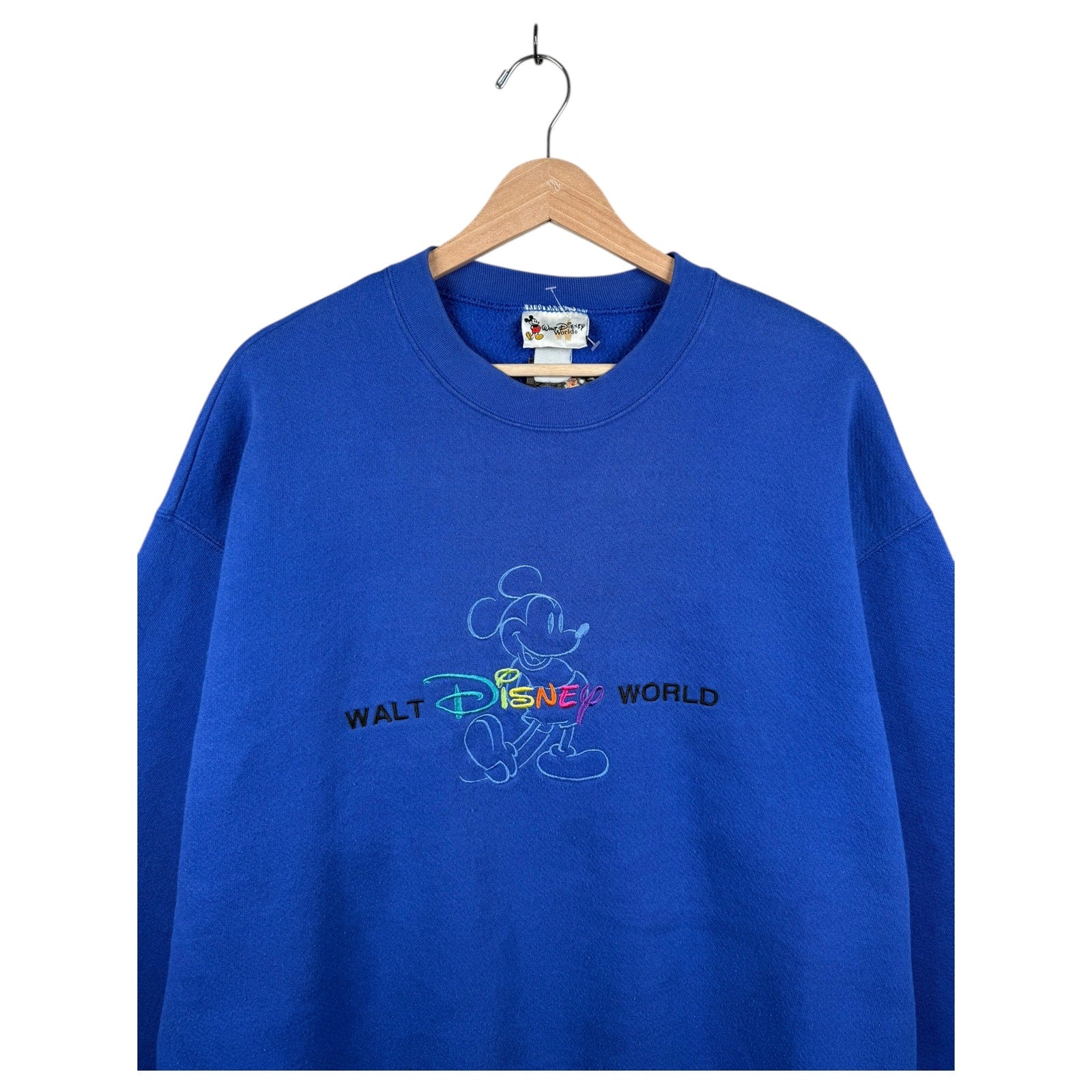 Vintage Walt Disney World Mickey Mouse Embroidered Crewneck