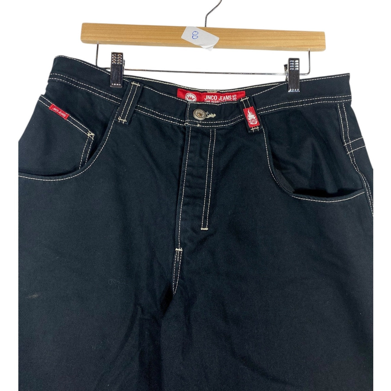 Vintage JNCO Embroidered Logo Denim Wide Shorts 34