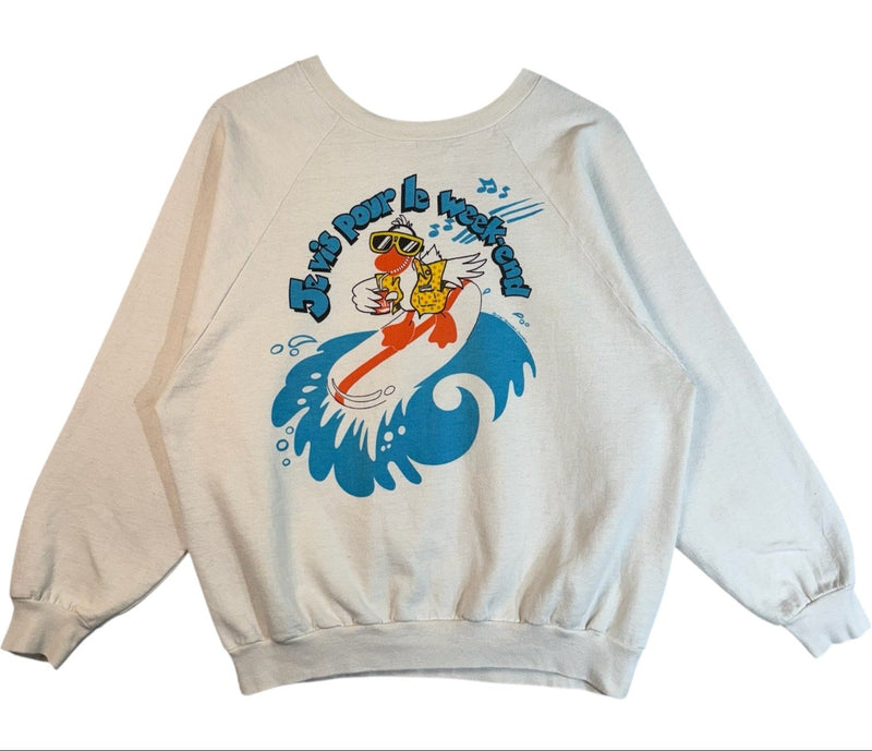 Vintage "Live for the Weekend" Surf Crewneck