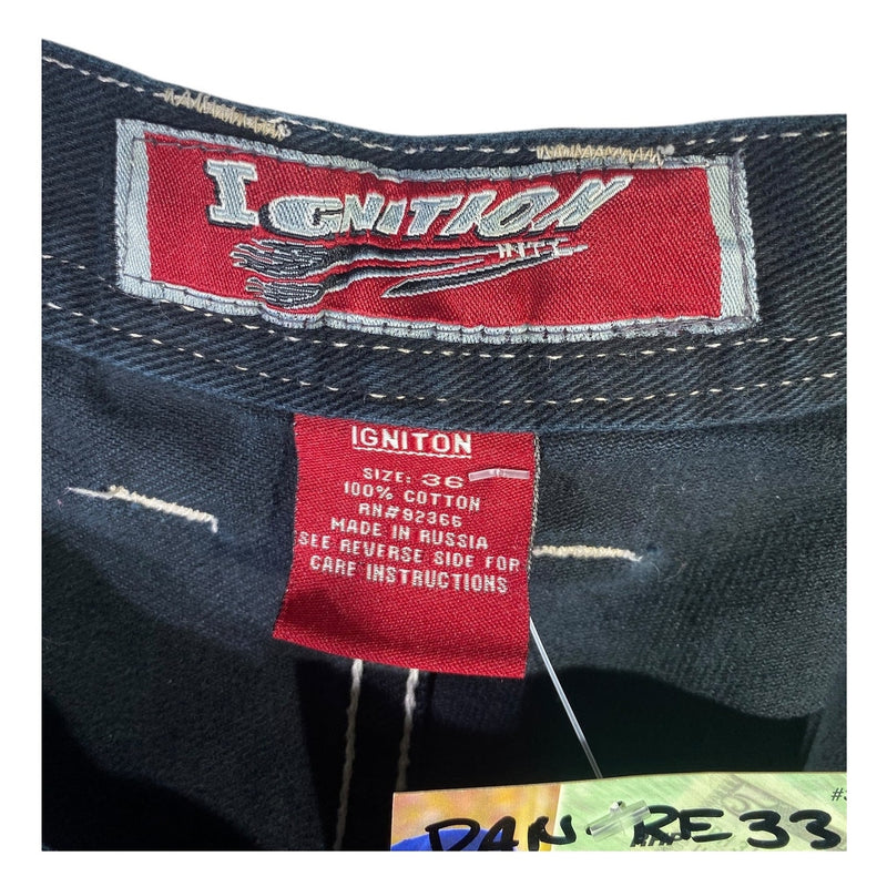 Vintage Ignition Tribal Embroidered Denim Shorts 36