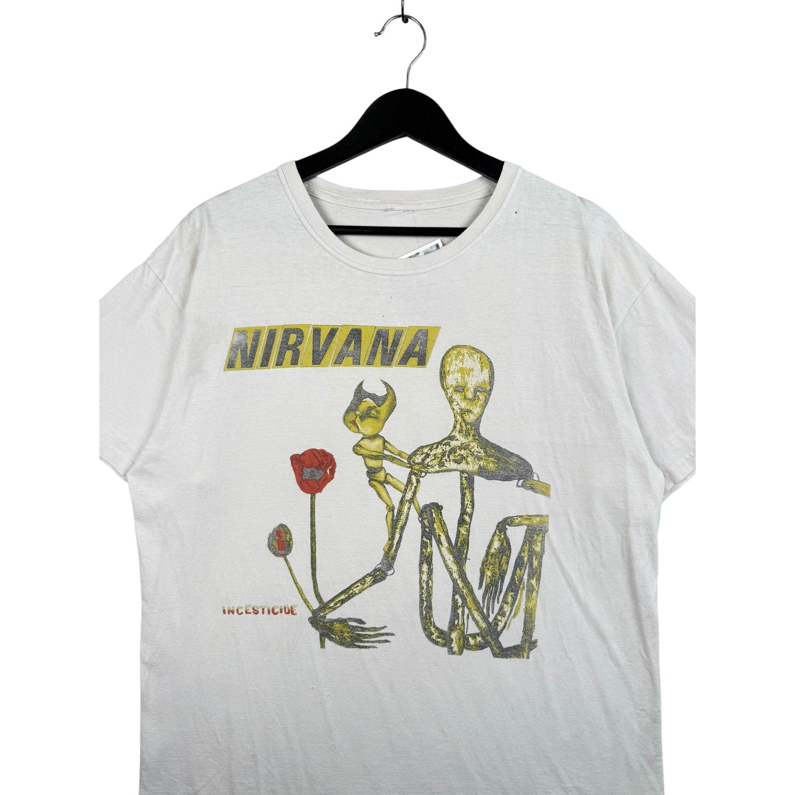 Vintage Nirvana Incesticide Graphic T-Shirt White Men's
