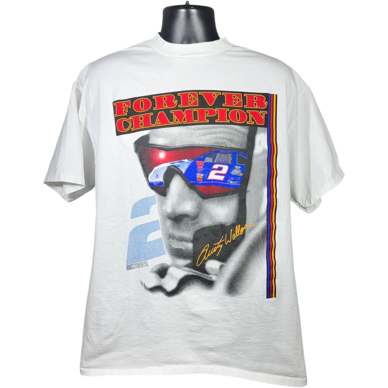 Vintage Rusty Wallace #2 "Forever Champion" Picture NASCAR Tee
