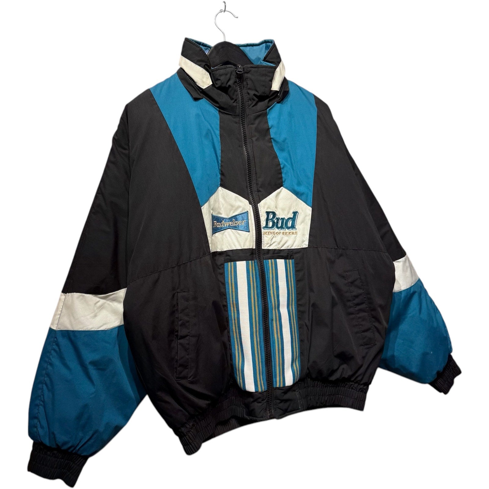 Vintage Pro Player Budweiser Spellout Reversible Puffer Jacket