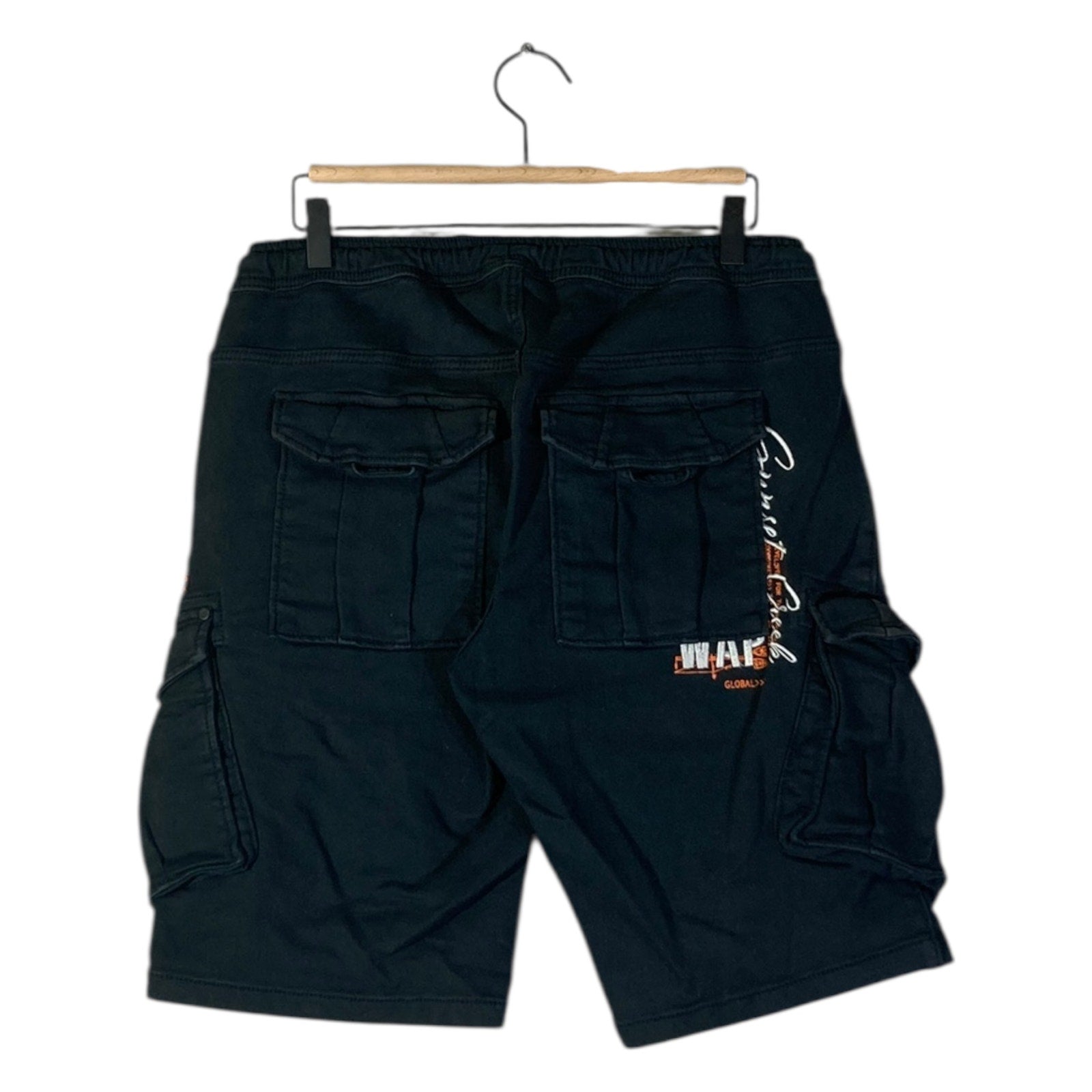 Vintage Denim 1982 Graphic Utility Cargo Shorts 32x11