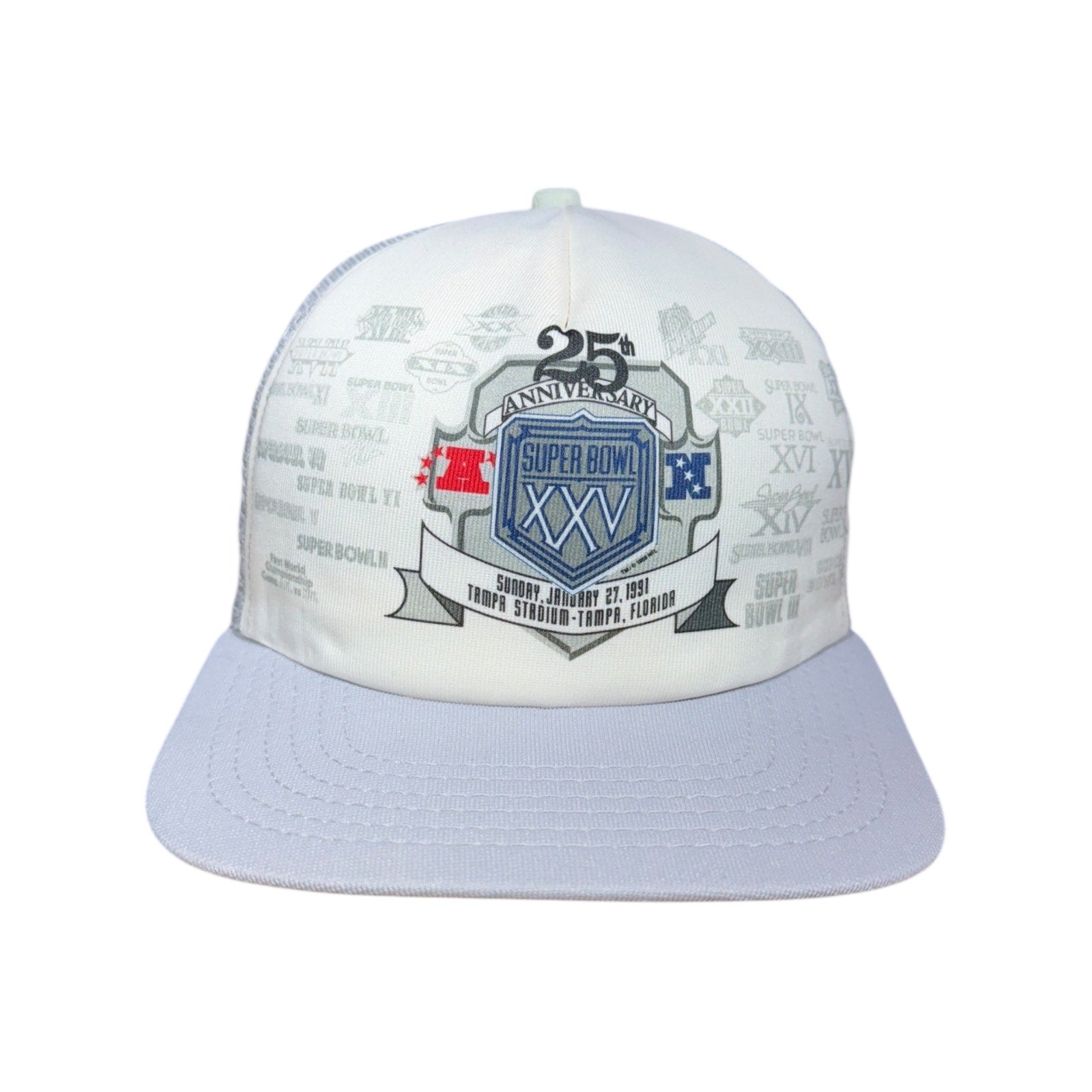 Vintage New Era Super Bowl 25th Tampa Bay NFL Mesh Snapback Hat