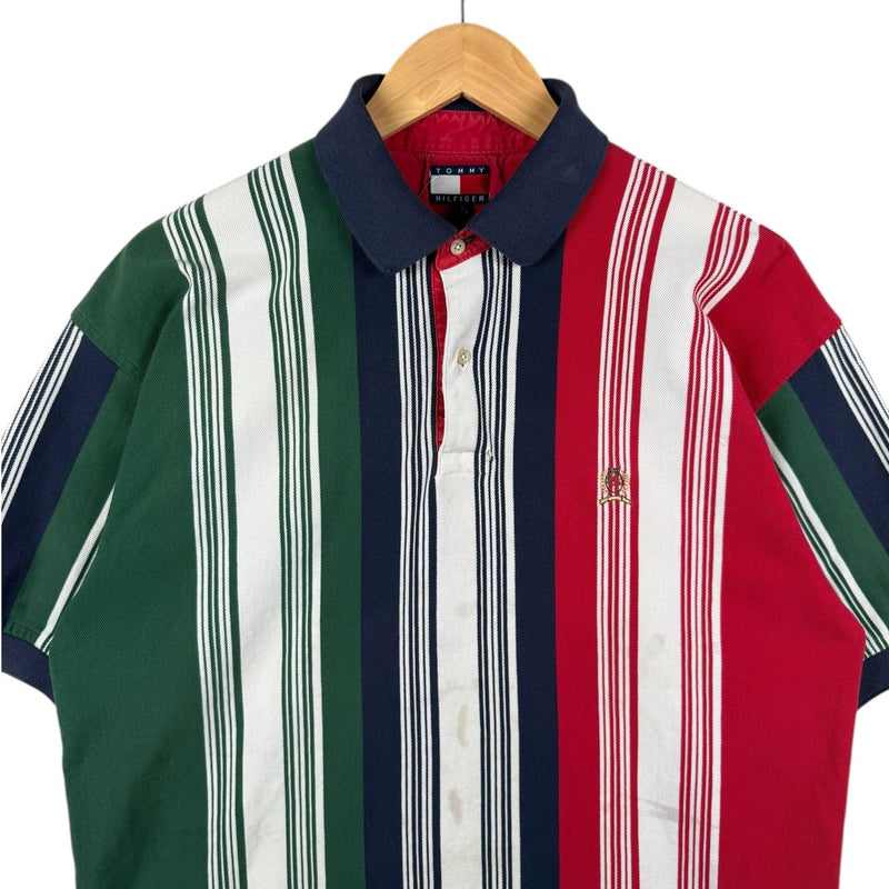Vintage Tommy Hilfiger Vertical Stripe Polo Shirt