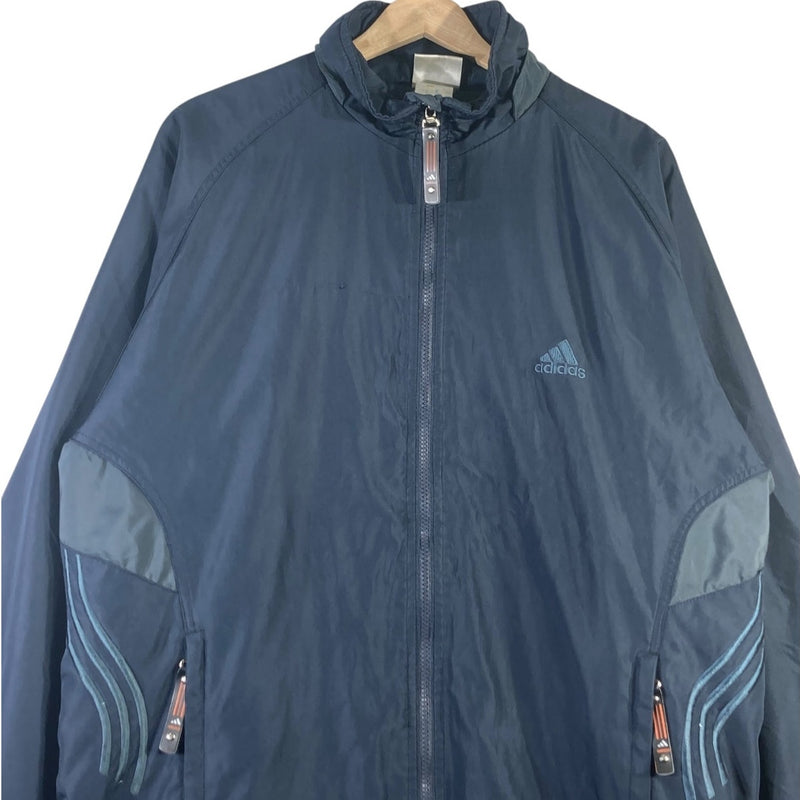 Vintage Adidas Chest Logo Full Zip Windbreaker