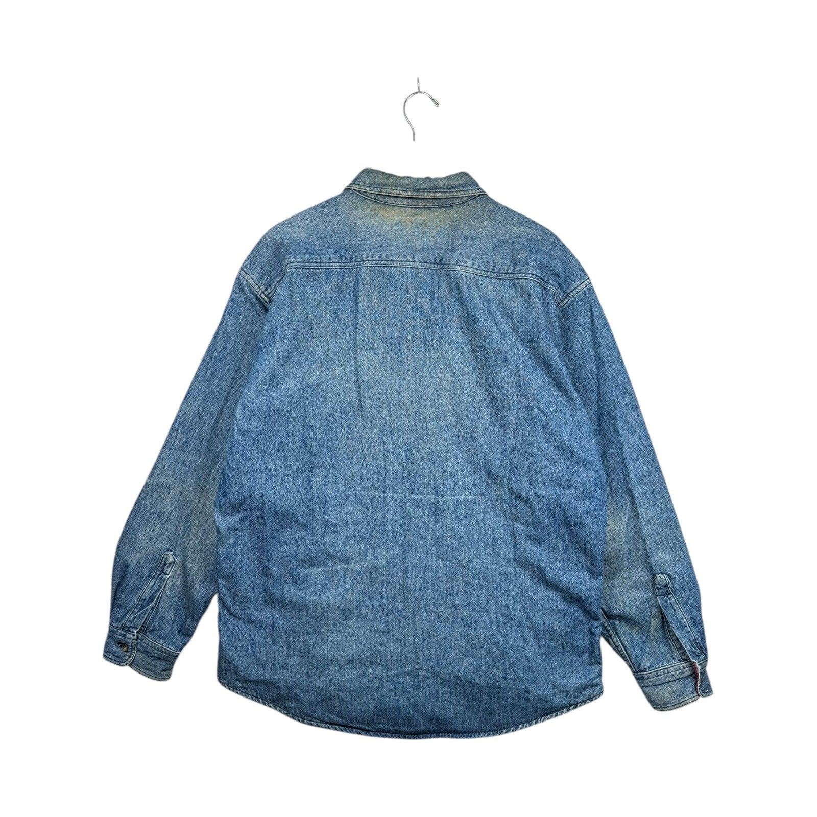 Vintage L.L. Bean Flannel Lined Denim Long Sleeve Button Up