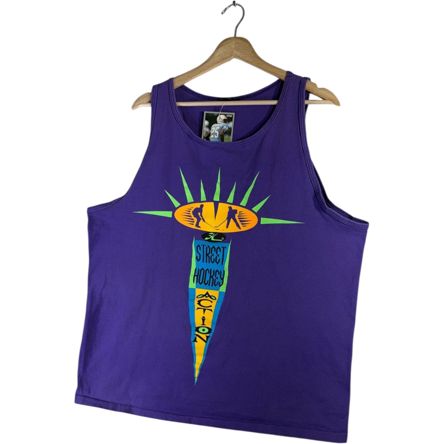 Vintage Street Hockey Action Graphic Tank Top