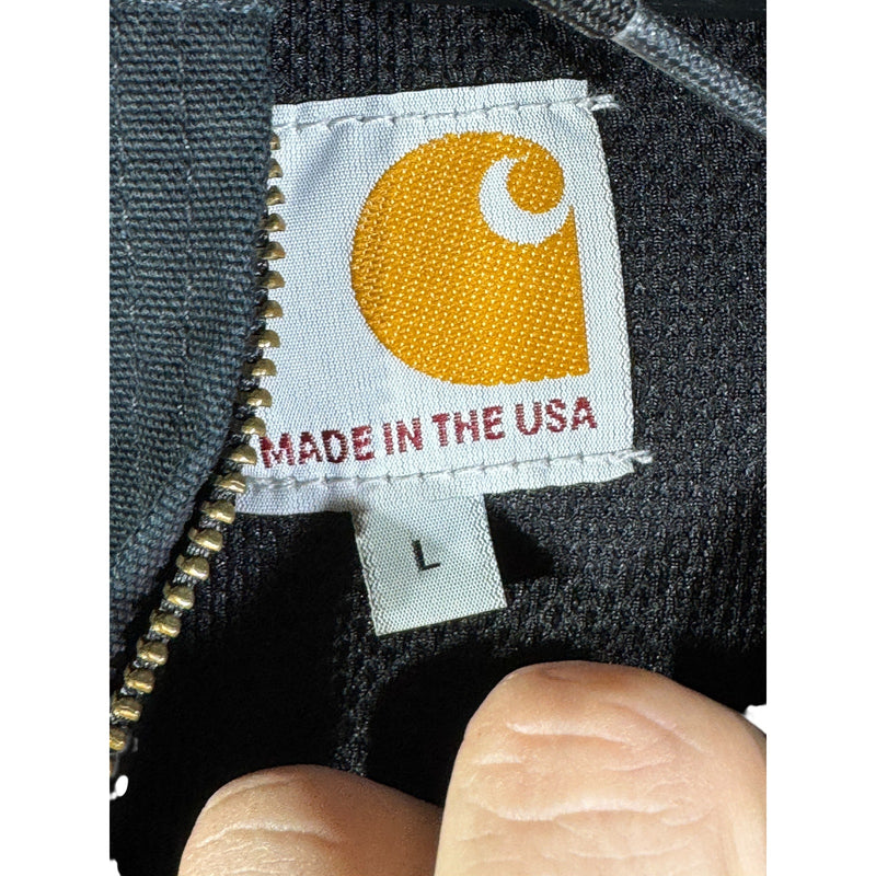 Vintage Carhartt Canvas Hooded Full Zip Workwear Jacket