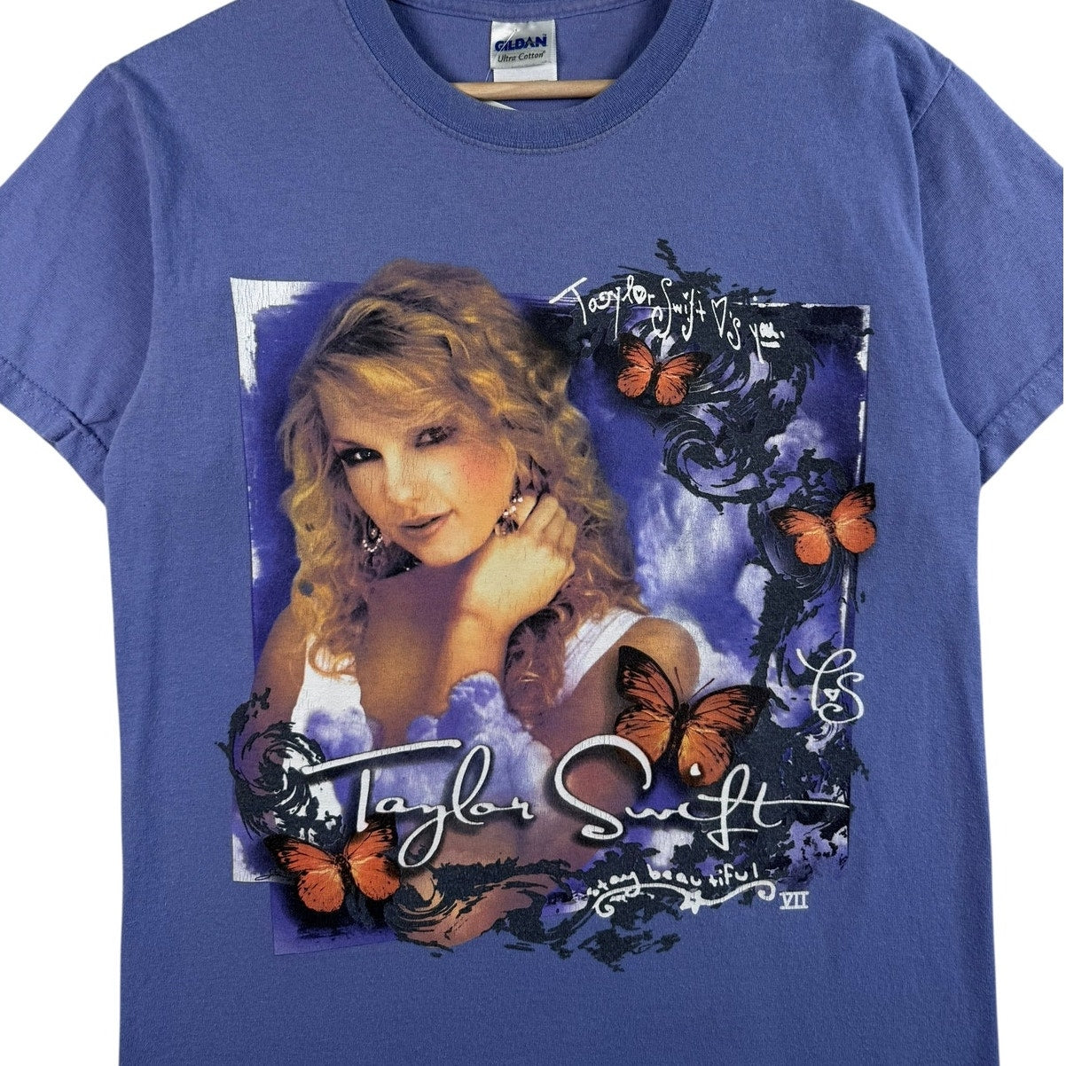 Y2K Taylor Swift Butterfly Stay Beautiful 2007 Tour T-Shirt Women's