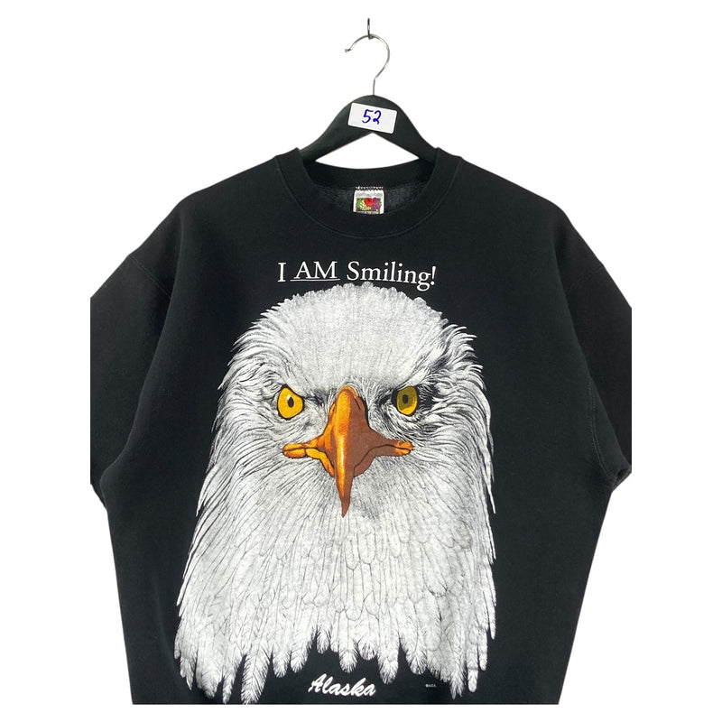 Vintage Alaska Bald Eagle I AM Smiling Short Sleeve Crewneck