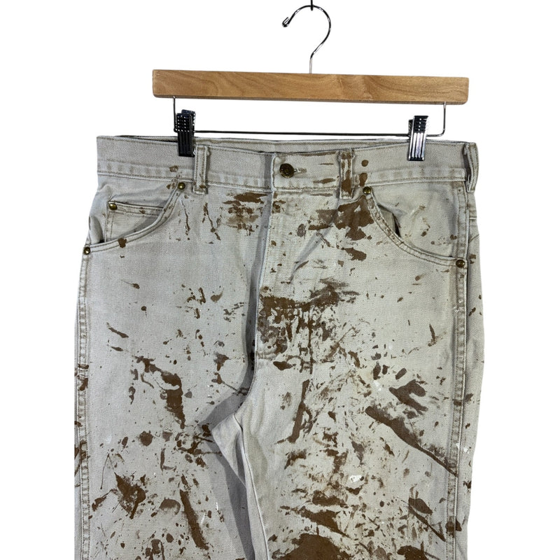 Vintage Eddie Bauer Splattered Denim Shorts 34