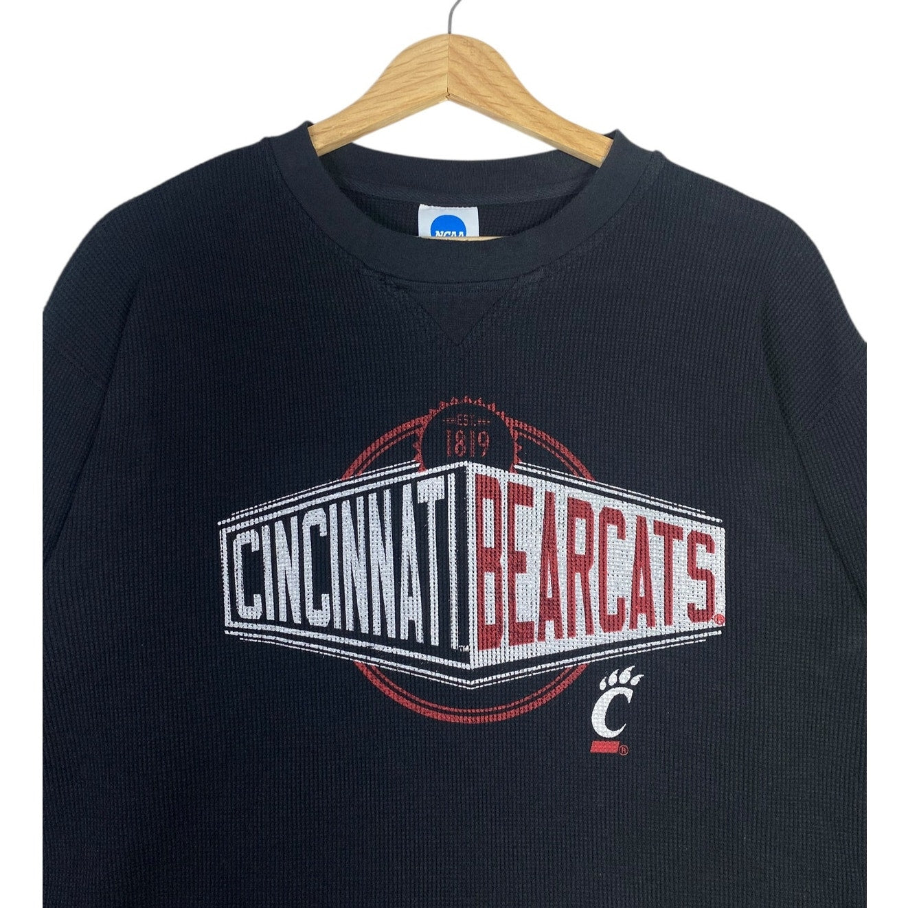 Vintage Cincinnati Bearcats NCAA Waffle Knit Crewneck