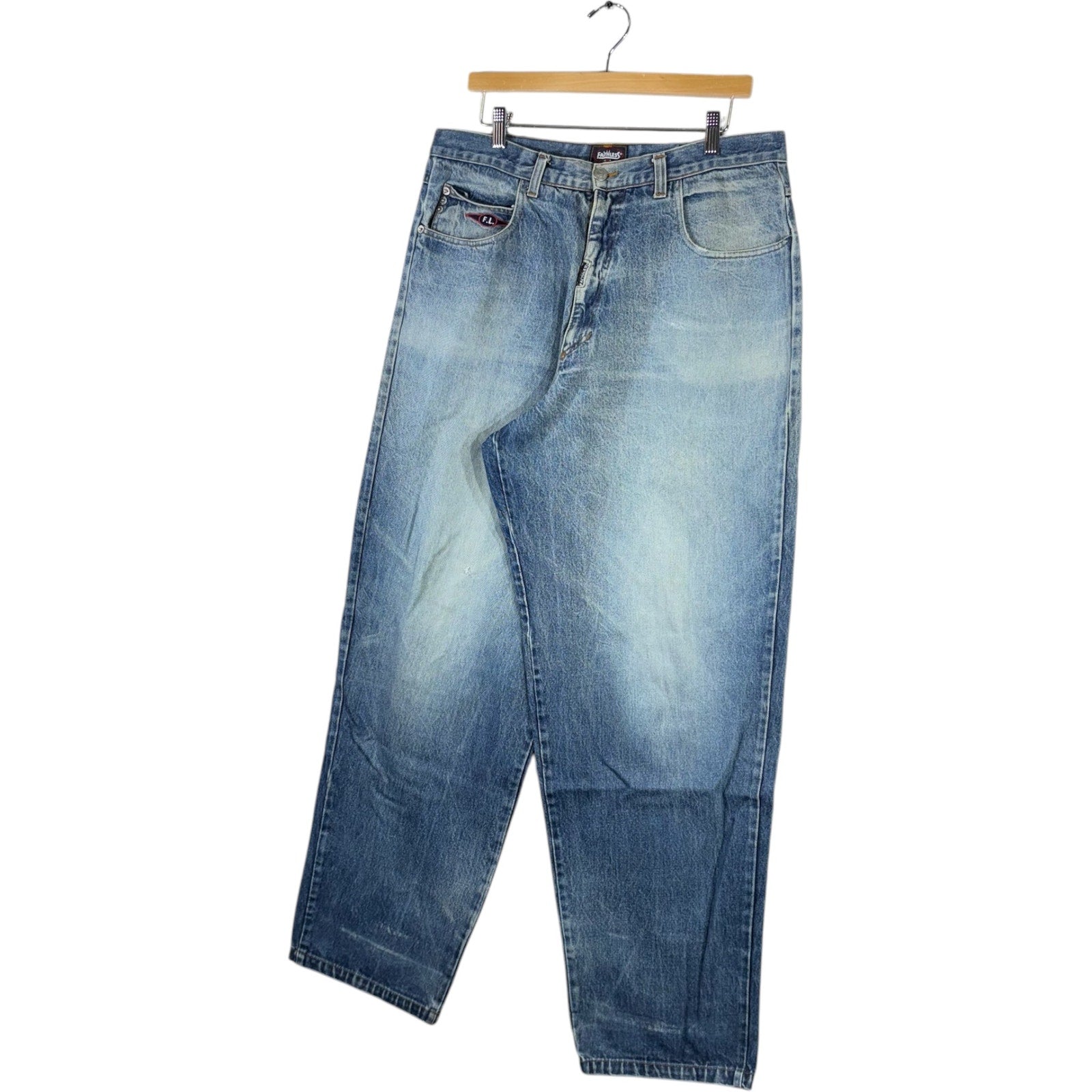 Vintage Faithless Wide Leg Denim Jeans 36x33