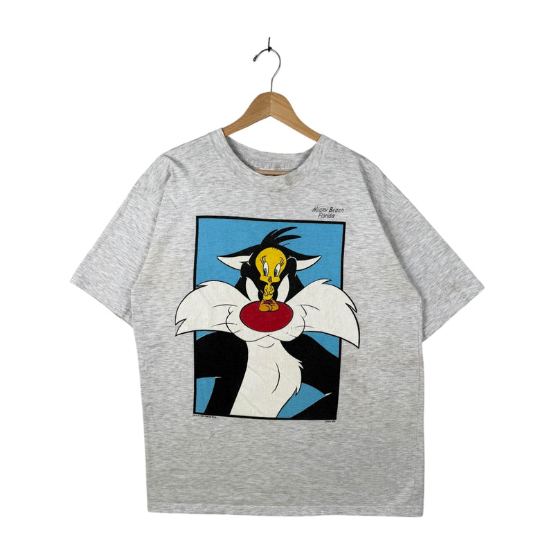 Vintage Looney Tunes Sylvester and Tweety Miami Beach T-Shirt