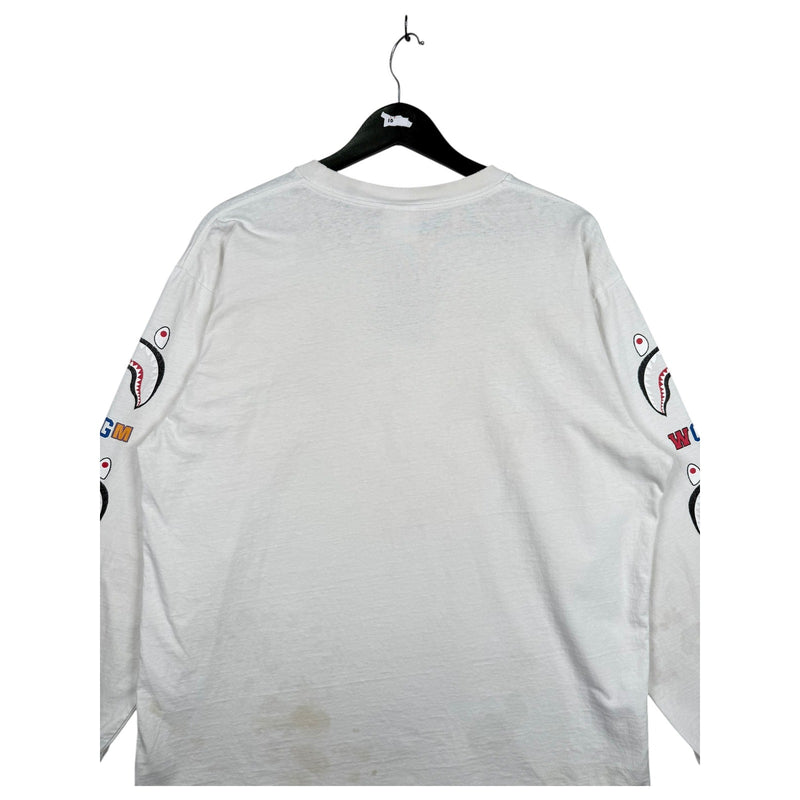 Vintage BAPE WGM Shark Face Long Sleeve T-Shirt