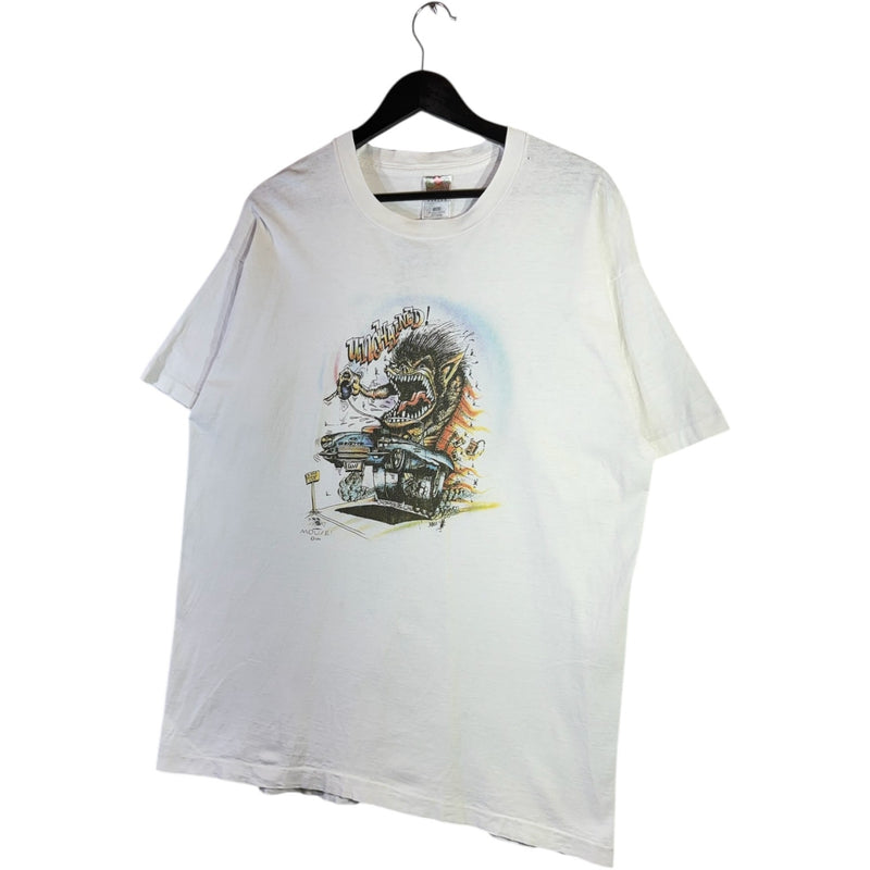 Vintage Unhinged Monster Car Graphic T-Shirt