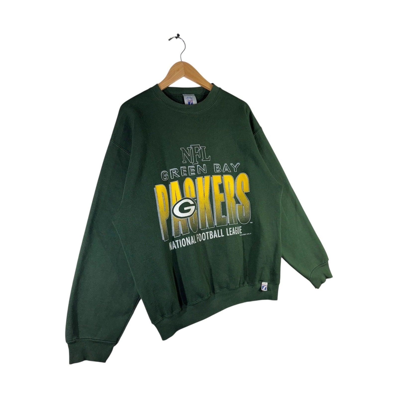 Vintage Green Bay Packers Chest Spellout NFL Crewneck 1993