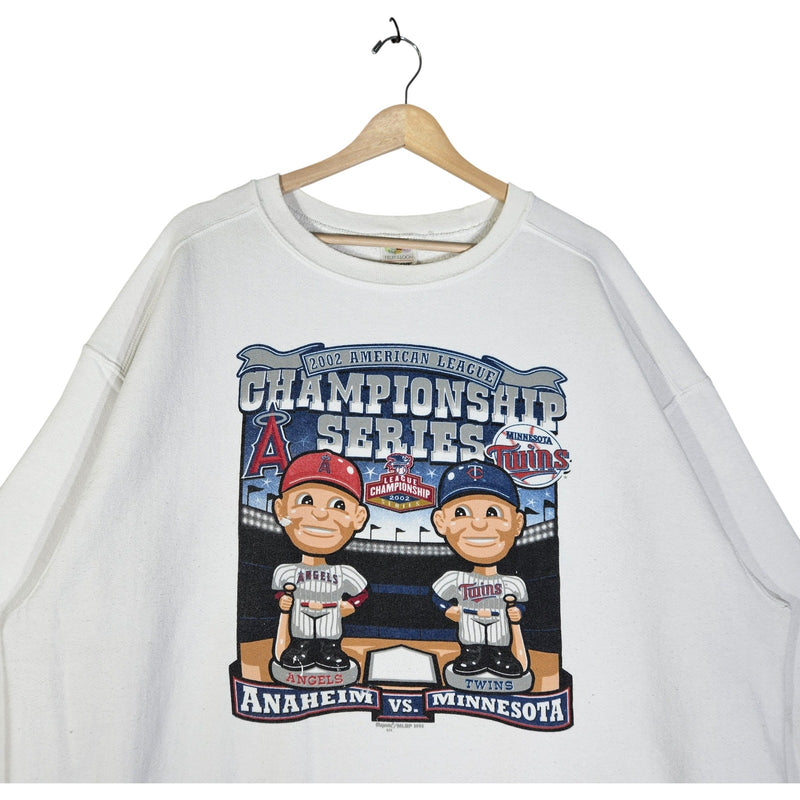 Vintage MLB ALCS 2002 Angels Minnesota Twins Crewneck