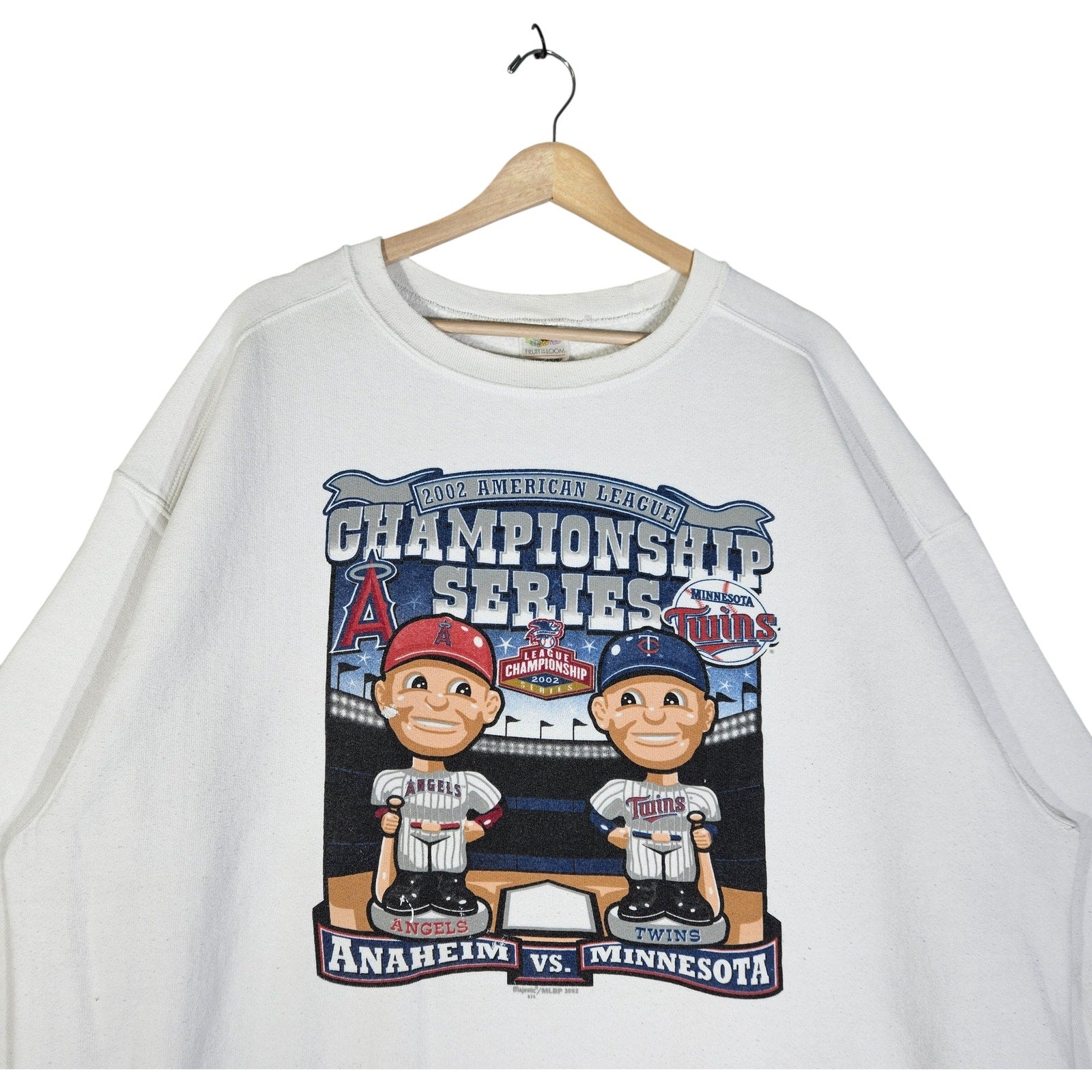 Vintage MLB ALCS 2002 Angels Minnesota Twins Crewneck
