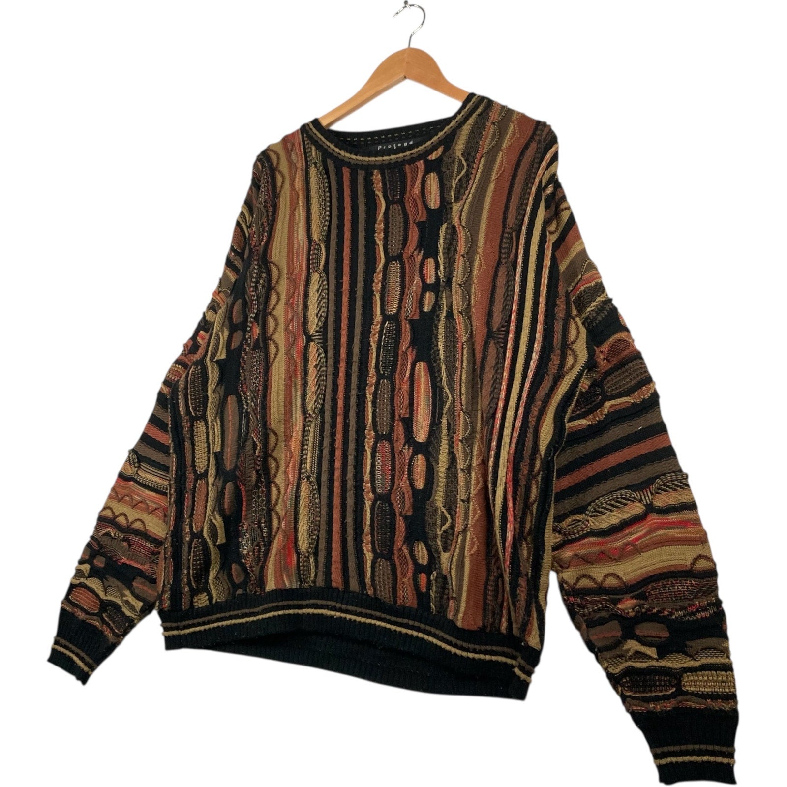 Vintage Protege 3D Knit Textured Pullover Sweater