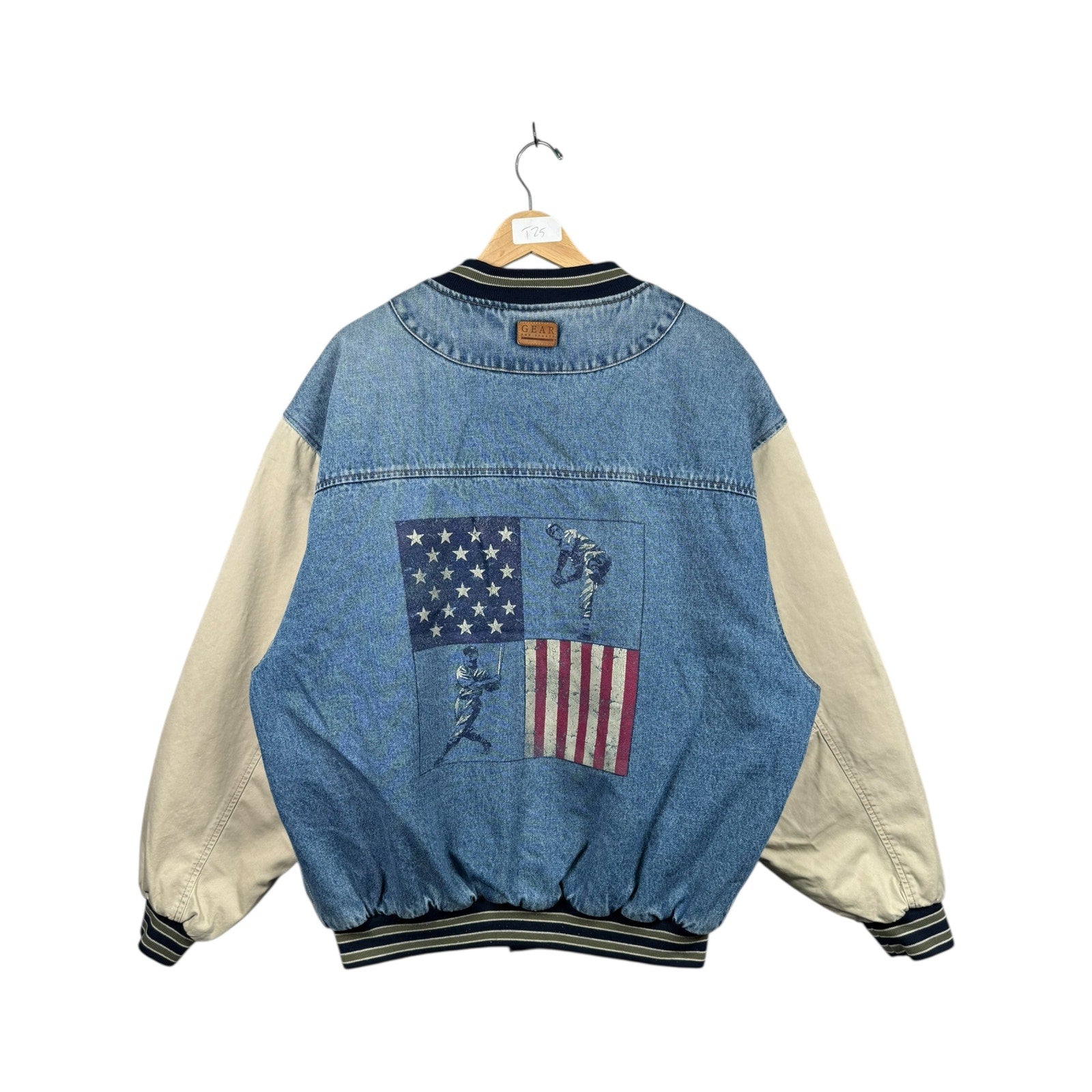 Vintage American Flag Denim Jacket