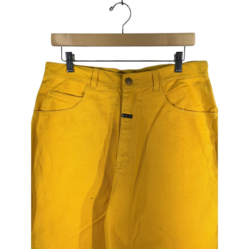 Vintage Wicked Wide Leg Denim Shorts