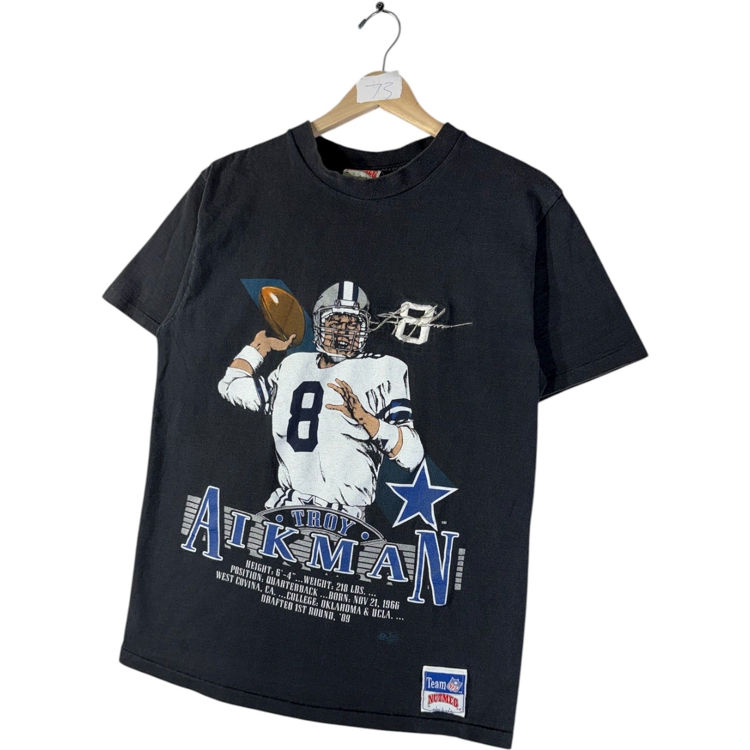 Vintage Troy Aikman NFL Graphic 90s T-Shirt