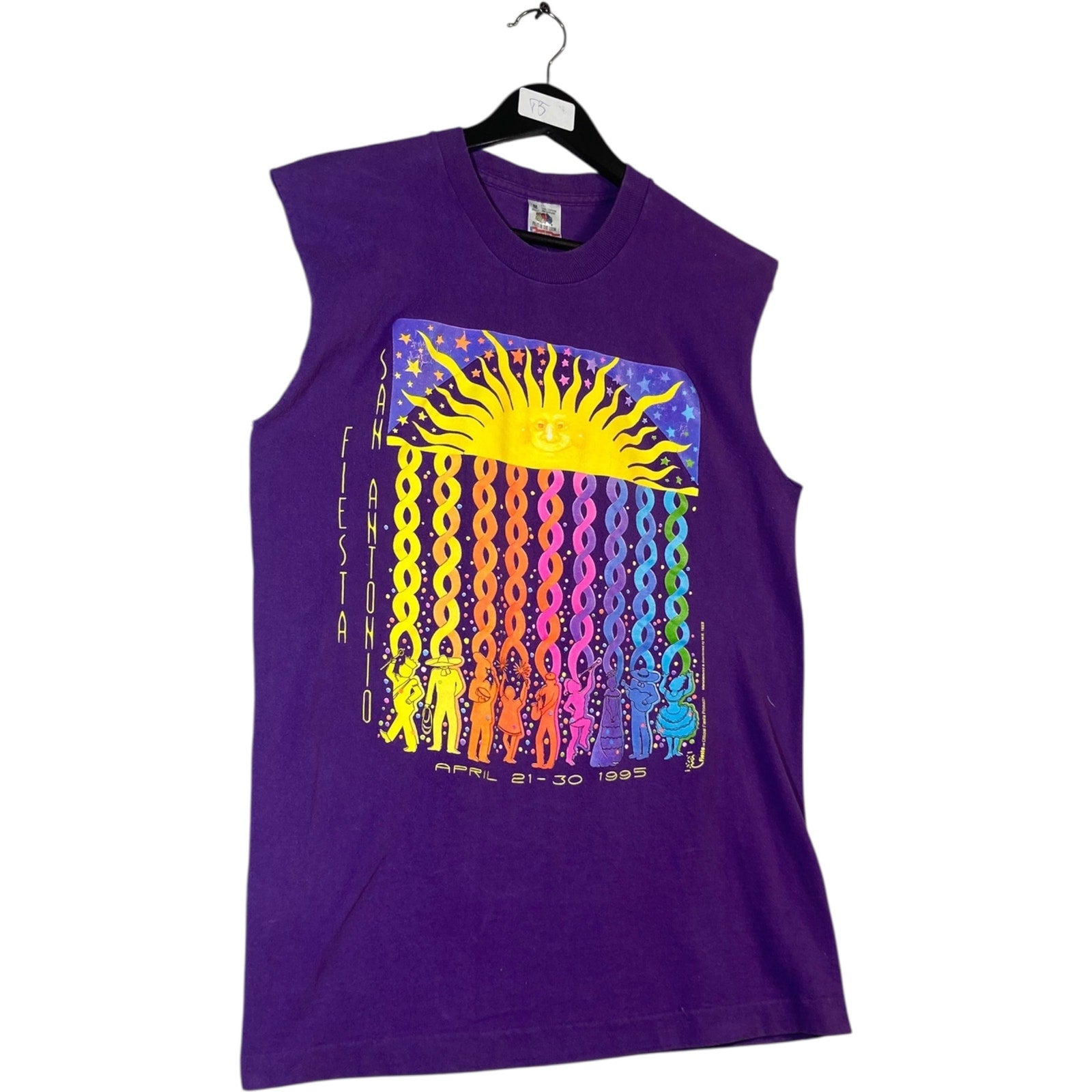 Vintage San Antonio Fiesta Muscle Sleeves Tank Top