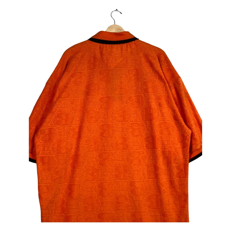 Vintage BOSS Logo Henley Shirt