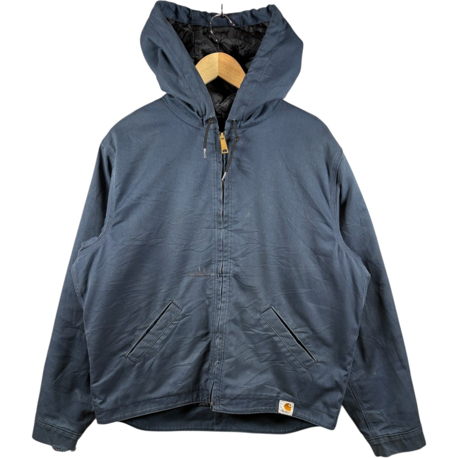 Vintage Carhartt Quilted Full Zip Hooded Workwear Jacket