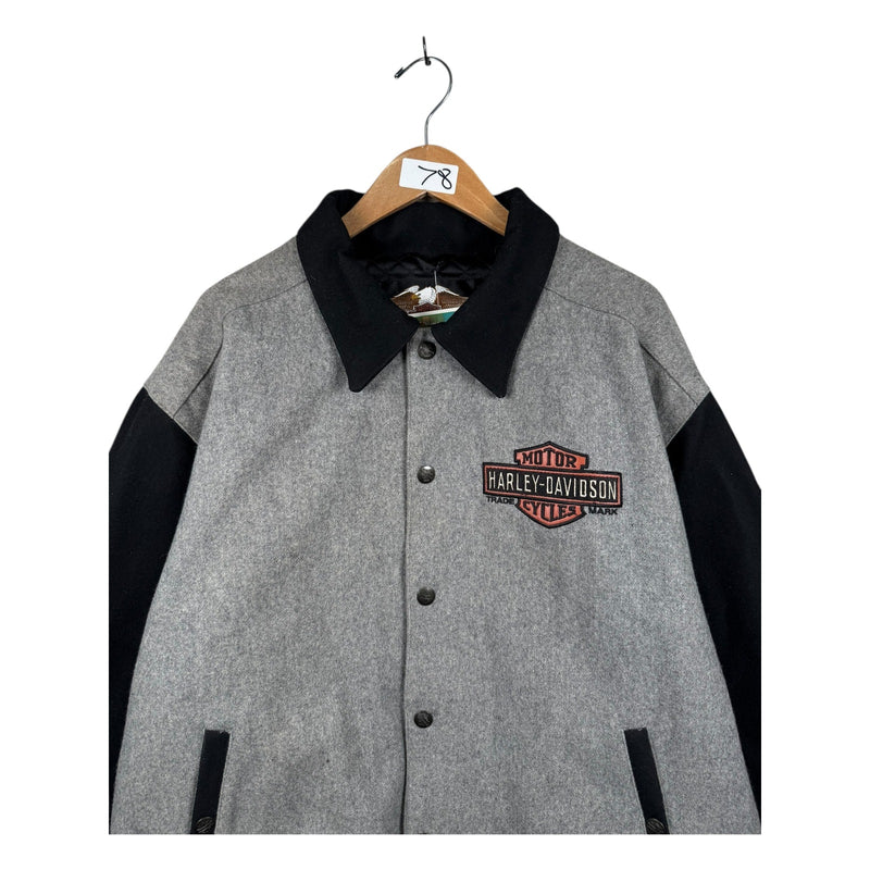 Vintage Harley Davidson Collared Button Up Jacket