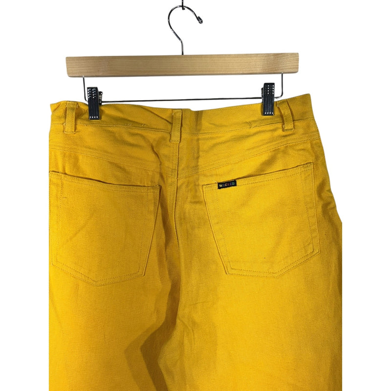 Vintage Wicked Wide Leg Denim Shorts