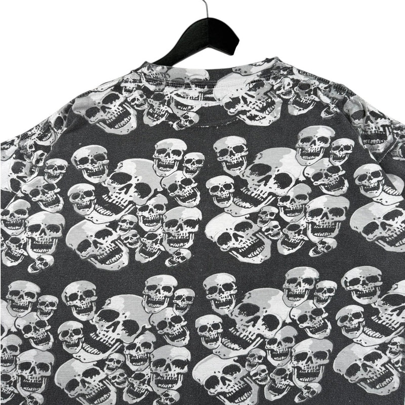 Vintage All Over Skull Print T-Shirt