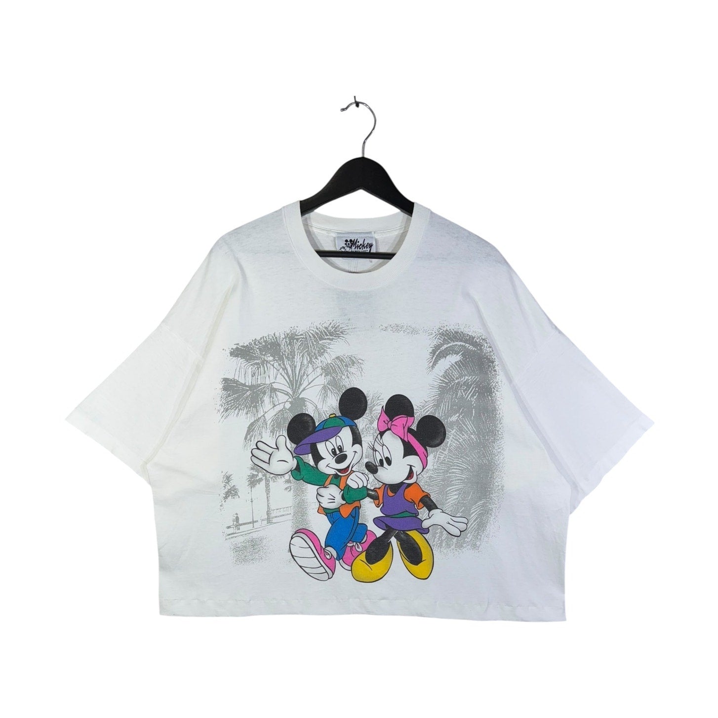 Vintage Disney Mickey & Minnie Cropped T-Shirt