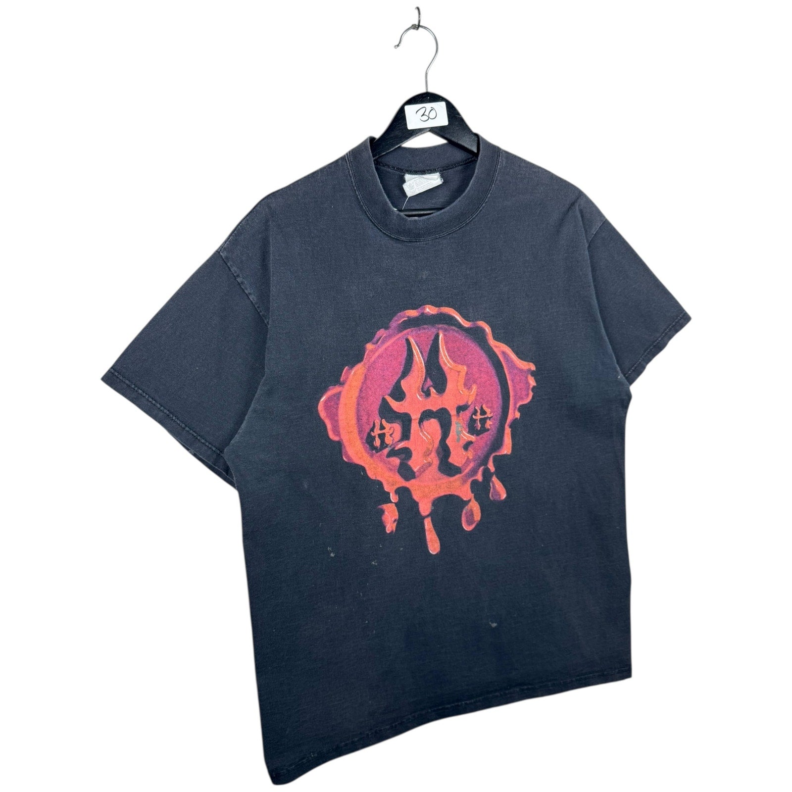 Y2K Tribal Flame Trident T-Shirt