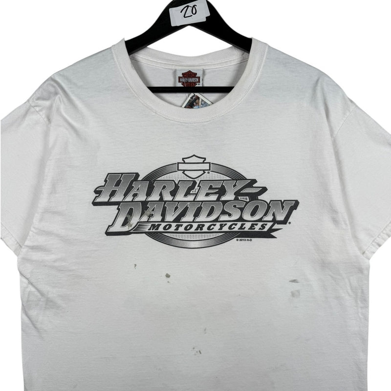 Vintage Harley Davidson Eagle Flag Graphic T-Shirt