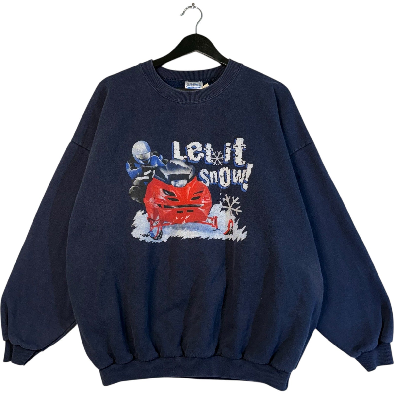 Vintage Snowmobile "Let's Snow" Crewneck